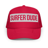 Surfer Dude White BlockFoam Trucker Hat