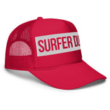 Surfer Dude White BlockFoam Trucker Hat